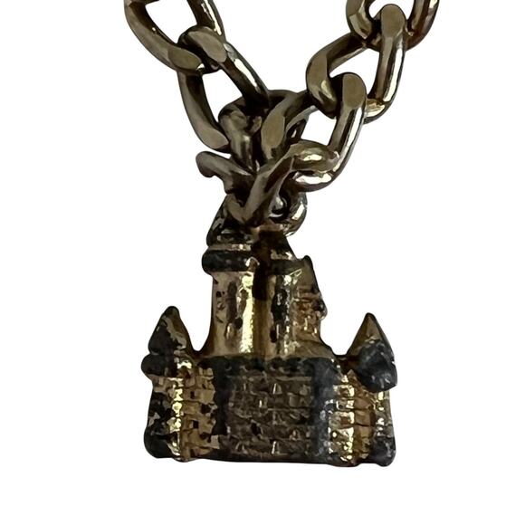 Vintage Disneyland Childs Charm Bracelet Mickey Donald Tinker Bell Castle 1950s - Picture 4 of 13
